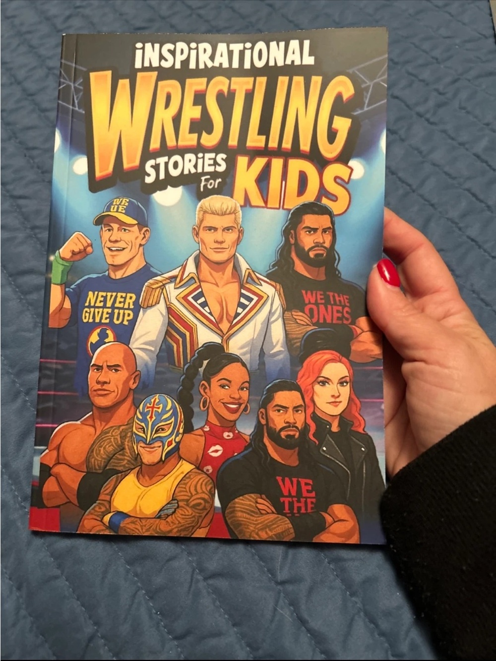 Inspirational Wrestling Stories for Kids - Blue Cover